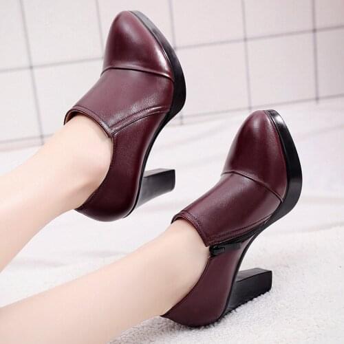Thick with single shoes 2019 womens shoes new waterproof platform high-heeled shoes deep mouth shoes tide wild