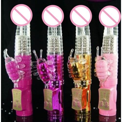 10Pcs/lot Rotation Rabbit Vibrator G spot Dildo Vibrator Clit Stimulator Massager Sex Toys for Woman ZG0040
