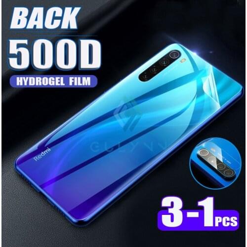2in1 500D Hydrogel film For Xiaomi Mi 9 9Lite 10 A3 15H Camera Glass Protector For Redmi Note 8 8T 7 4X 5 6 9Pro Pro Front Film