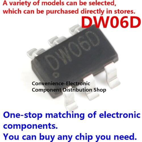 20PCS/PACK DW06D SMD DW06 SOT-23-6 2-in-1 lithium battery protection IC chip