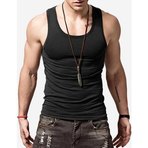 Brand Summer Mens Tank Tops Sleeveless Men Solid Fitness Tank Top Man Thread Sport Bottoming Hot Sale New Fashion