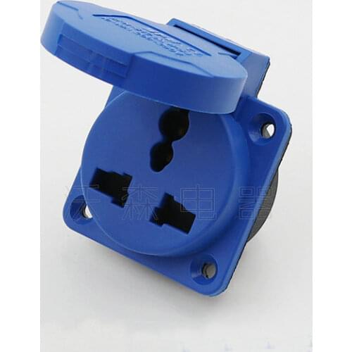 220V 10A Ip54 Waterproof Power Plug Multi-function EU Panel Industrial Waterproof Socket Connector