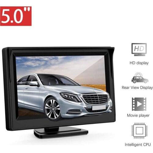 5 Inch TFT LCD Car Color Rear View Monitor Screen for Parking Rear View Backup Camera with Stand Bracket