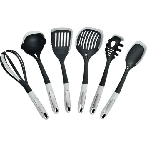 6pcs/set Silicone Kitchenware Set Household Kitchen Spatula Spoon Silicone Kitchenware Set Soup Spoon Slotted Spatula Egg Beater