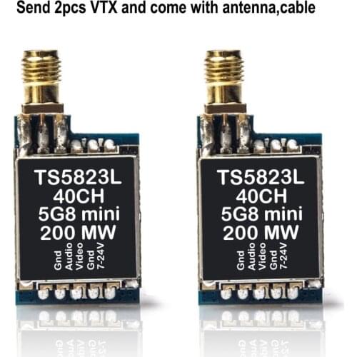 AKK TS5823L 5.8G 200MW 40Ch Mini AV Transmitter for FPV Drone