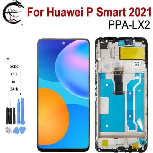 For Huawei P Smart 2021 PPA-LX2 LCD With Frame Display Screen Touch Digitizer Assembly P Smart 2021 Replacement Display TestedOK