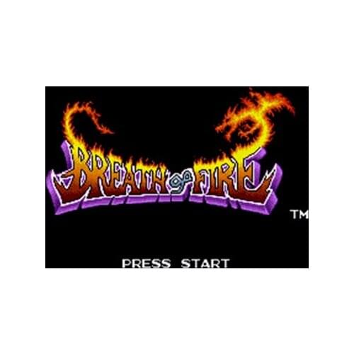 Breath of Fire 16 bit Big Gray Game Card For USA NTSC Game Player