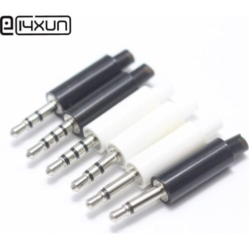 EClyxun 50pcs 2.5mm 2/3/4 pole mono/stereo headset male plug connector with Tail 2.5 audio plug headphone Cable Wire Connector
