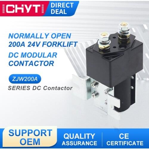 ZJW200A 200A 24V 50/60HZ Electric 1 NO (Normally Open ) Style Relay DC Contactor For Forklift Handling Wehicle Car Winch