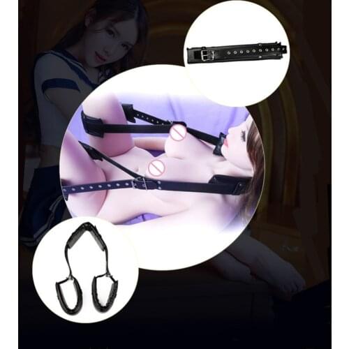 Fetish Sex Accessories Black Ankle Cuffs BDSM Bondage Restraints Open Legs Slave Adult Games Erotic Sex Toys For Couple Sex Shop
