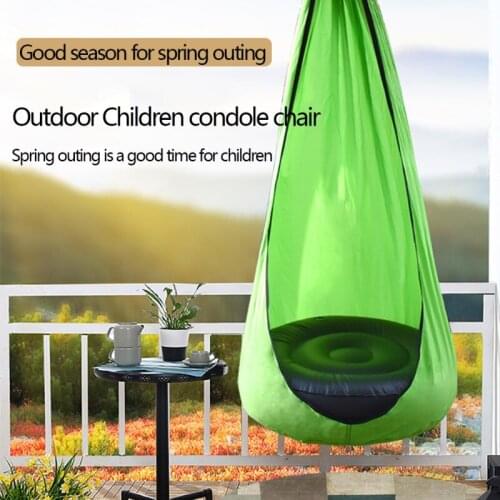 Swing Hammock Chair Kids Swing Pods Parachute Outdoor Camping Chair Indoor Garden Hanging Seat Suitable for All Seasons fz
