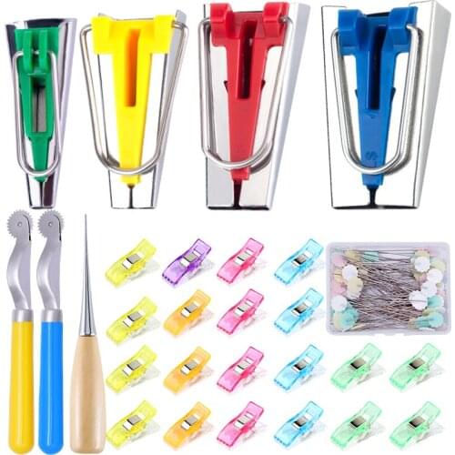 LMDZ Bias Tape Makers Bias Machine Tools Binding Sew Multifunction Fabric Sewing Quilting Binding Maker Sewing Accessories