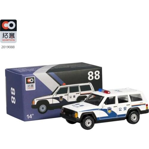 Xcartoys 1:64 Jeep Cherokee NO.88 Police Simulation Model Car