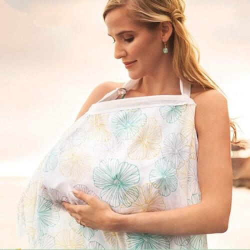 Muslin Cotton Gauze Breastfeeding Cover Baby Infant Adjustable Privacy Apron Outdoors Feeding Baby Nursing Cloth Nursing Cover