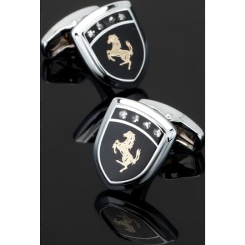 XK282 The high-end mens shirts Cufflinks brand car logo horse Cufflinks French business shirt accessories