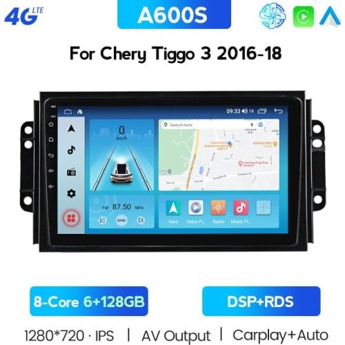 NAVITREE Android 10 6G DSP IPS Car Radio Multimedia Player For Chery Tiggo 3 2016 2017 2018 Car Gps Navigator Wifi DVR CARPLAY