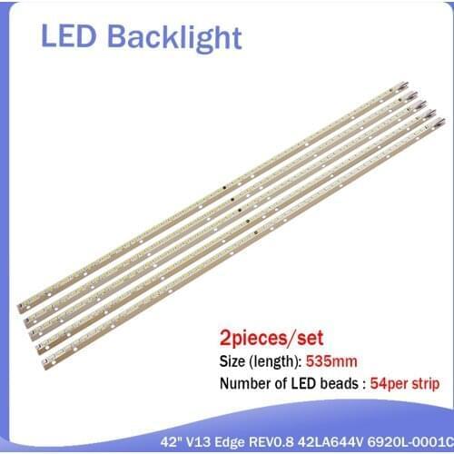 New 10 PCS/lot 535MM LED backlight strip for LG 42LA644V KDL-42R500A 6922L-0051A 6920L-0001C 6916L1269A