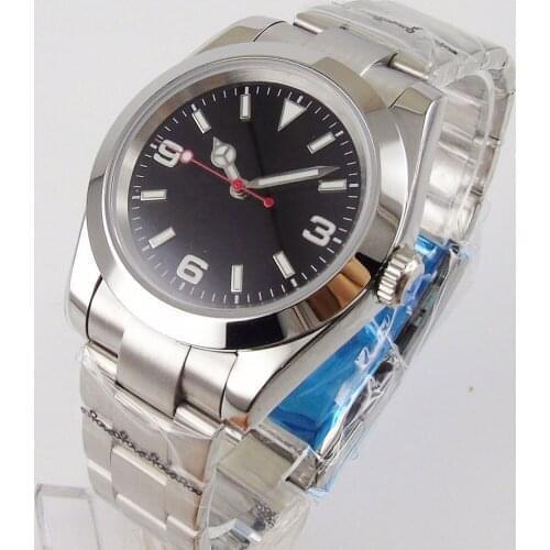 Solid 36mm Black Dial Sapphire Glass Polished Bezel NH35A 21 jewels MIYOTA 8215 Automatic Movement Mens Watch Deploment Clasp