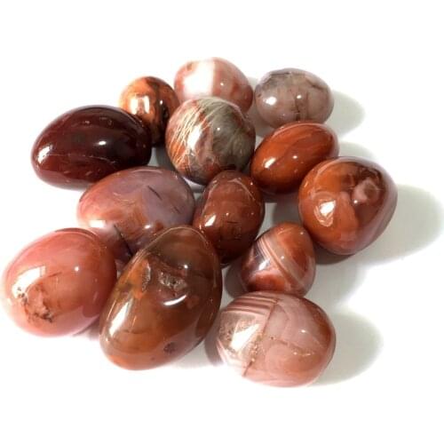 Wholesale 1piece Natural Red Carnelian Agat e Tumbled Healing Crystal 20-30mm Tumble Stone Agates