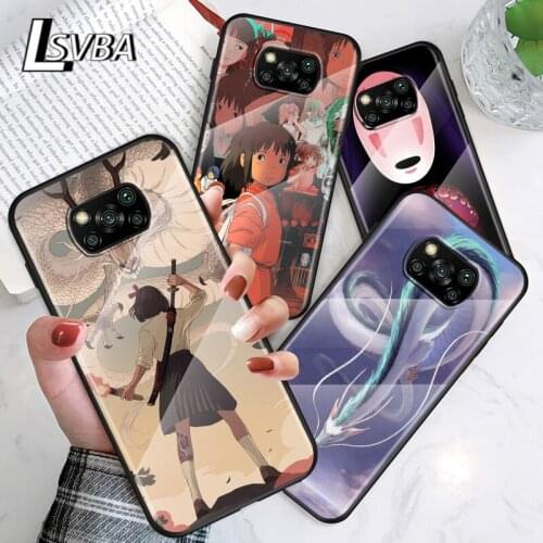 Spirited Away Anime For Xiaomi POCO F3 F2 X3 NFC X2 M2 Pro Tempered Glass Hot New Shell Luxury Cover Phone Case