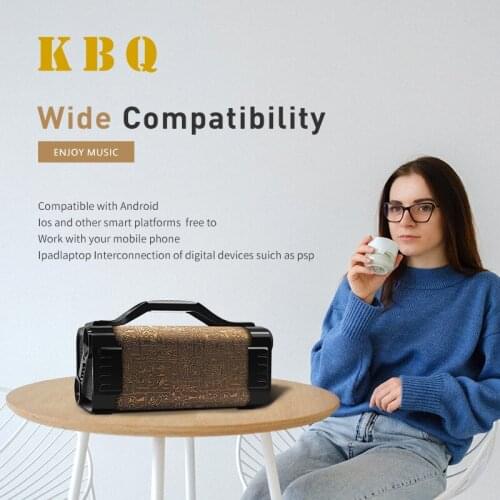 Portable Outdoor Bluetooth Speaker TWS Wireless Stereo Subwoofer DJ Waterproof Speaker FM Radio Caixa De som Bluetooth KBQ-205