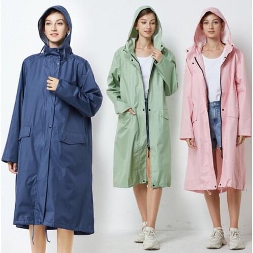 Hooded Raincoat Women Men Waterproof Windproof Long Light Hiking Rain Coat Ponchos Jacket Cloak Raingear Chubasqueros Mujer