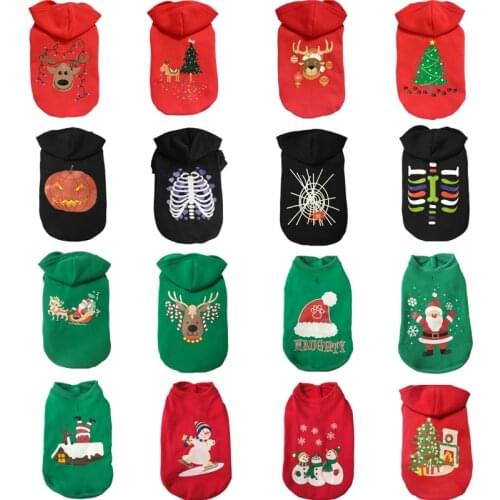 Warm Pets Cats Clothes for Dogs Christmas Winter Dog Clothes for Cat Jacket Coat Halloween Cat Pet Clothing Hoodies Costume