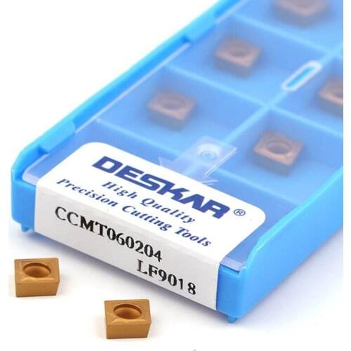 10Pcs CCMT060204 LF9018 CCMT060208 CNC Lathe Boring Hole Arc Turning Tools Carbide inserts Machining Steel High Quality Sturdy