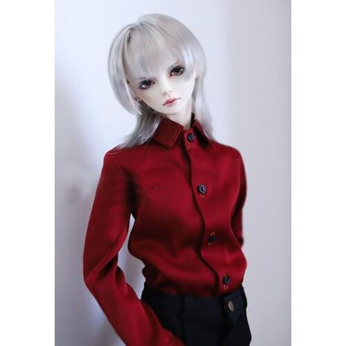 [wamami] 529# Claret-Red Satin Shirt/Pants Outfit 1/4 MSD 1/3 SD DZ SD17 DZ70 BJD Dollfie
