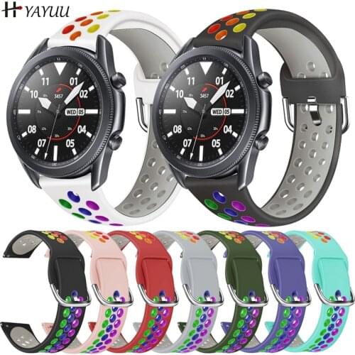 YAYUU Watch Strap for Samsung Galaxy Watch Active 2 40/44mm Sport Silicone Watch Band Replacement for Galaxy Watch 3 41/45mm