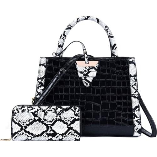 2pcs/set Snake Pattern Women Bags Fashion Shoulder Bag Diagonal Women Bag Luxury Designers Handbags Crossbody Bag Dropshipping