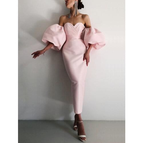 High Quality Women Puff Sleeve Off Shoulder Long Dress Sexy Short Sleeve Slash Neck Summer Night Runway Party Dress Maxi Dress