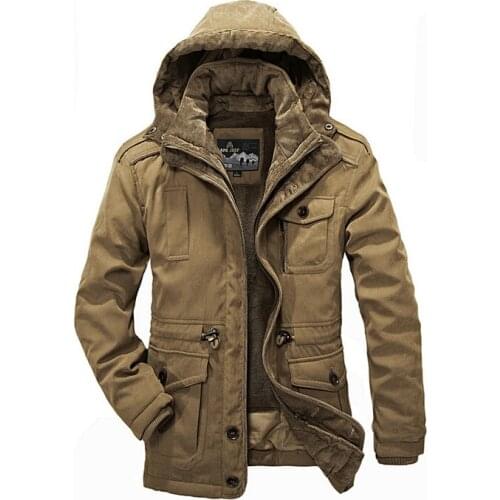 Outdoor -30 Degree Winter Coat Jackets New Plus Size Thick Coats Military Vintage Mens Clothing Two-piecs cotton hiking clothing