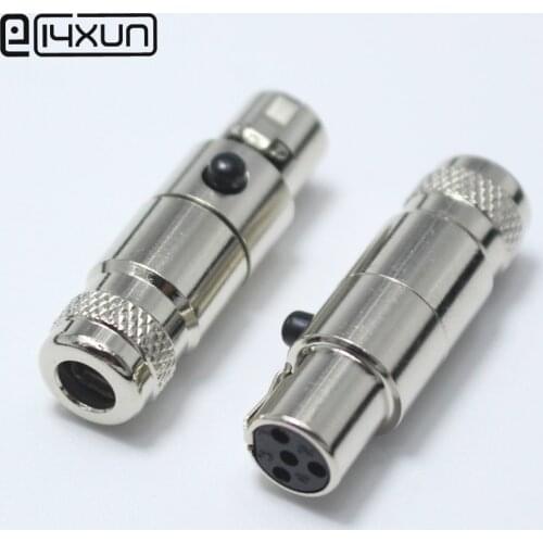 1pcs Mini XLR 4 Pin Female jack Small XLR 4P Audio Socket Metal Microphone Connector MIC Adapter for OD5mm Cable