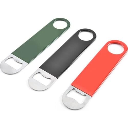 3 Colors Set Beer Bottle Opener Stainless Steel Flat Speed Bottle Cap Opener Remover Bar Blade Kitchen Tool