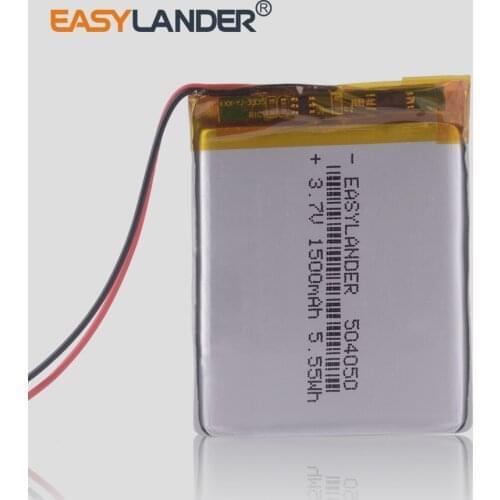 504050 3.7V 1500mAh Rechargeable li Polymer Li-ion Battery For Mp4 PAD DVD DIY bluetooth TECLAST C430V eroda Y70 Camera 054050