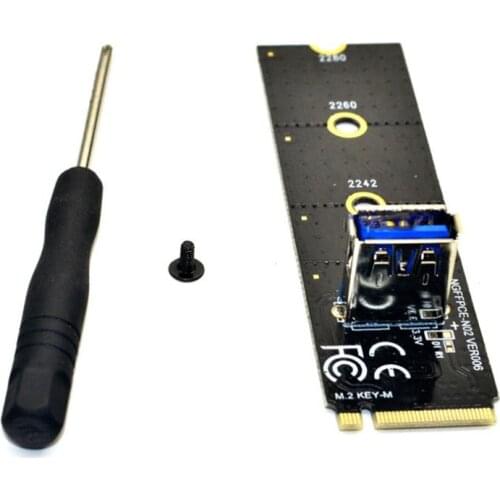 NGFF M.2 To USB3.0 Converter Adapter Graphic Card Extender Card M.2 NGFF To PCI-E X16 Slot Transfer Card Mining M2 Riser Card