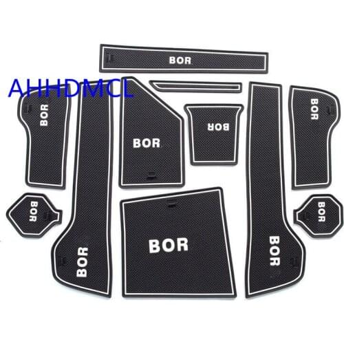 Car Anti-Dirty Pad Door Groove Gate Slot Cup Storage Pad Anti-Slip Mat For Bora 2019