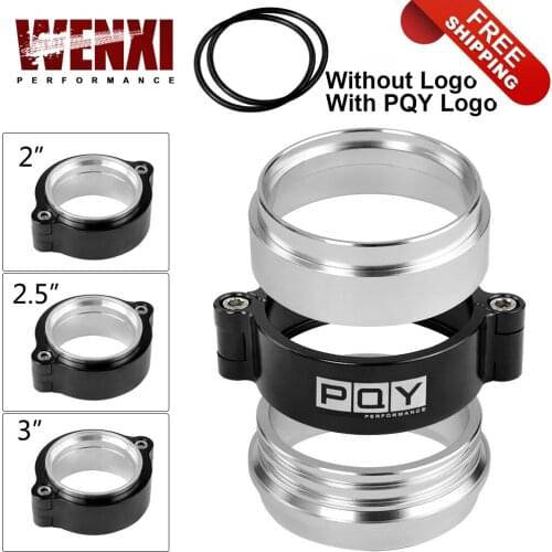 Free Shipping Exhaust V-band Clamp w Flange System Assembly Anodized Clamp For 2"/2.5"/3"/3.5"/4" OD Turbo Intake Piping