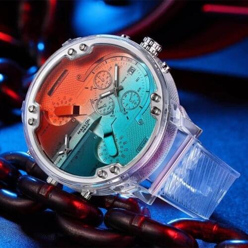 Big Watch Men Digital Creative Fake 2-eyed Dial Hodiny Steel Band Army Man DZ Watch Brand Clocks Wrist Saat Relogio Masculino