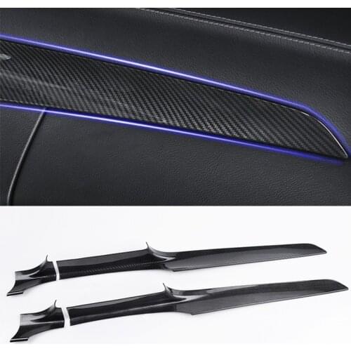 For Mercedes Benz C Class GLC W205 180 200 X253 260 2015 -18 LHD Car Center Console Dashboard Trim Strips Carbon Fiber Color