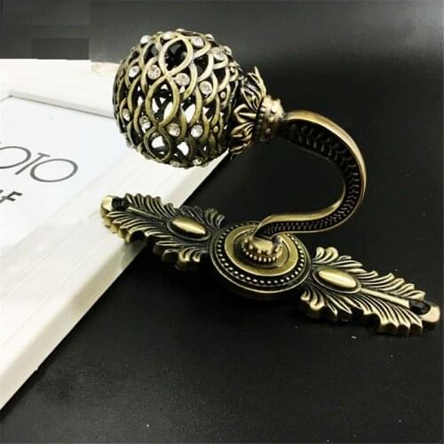 Europe Luxury Diamond Curtain Tie Back Tieback Holders Clothes Hat Wall Hooks Alloy Hanger Home Decor