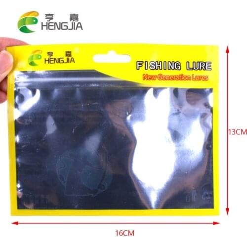 HENGJIA 100pcs plastic opp fishing lures bags zipper packing fishing bait bags pesca fishing tackles