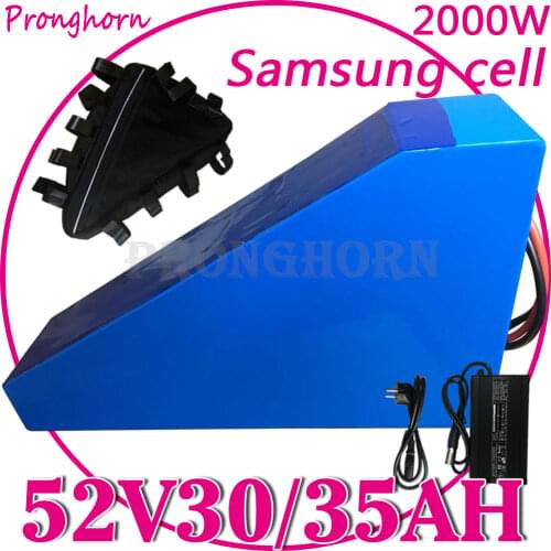 52V Triangle Battery 52V 18AH 21AH 25AH 27AH 30AH 35AH Lithium Battery 52V 35AH Use Samsung Cell For 52V/48V 2000W 1500W 1000W