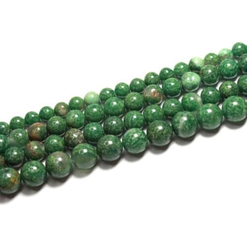 LUOMANXIARI Green African Jasper Jade 100% Natural Round Gemstone Beads For Jewelry Making DIY Bracelet Necklace 6/8/10MM
