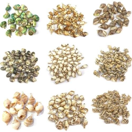 Natural shell Fashion Conch shape Pendants Exquisite charms for Jewelry Making DIY Bracelet Necklaces earring Accessories