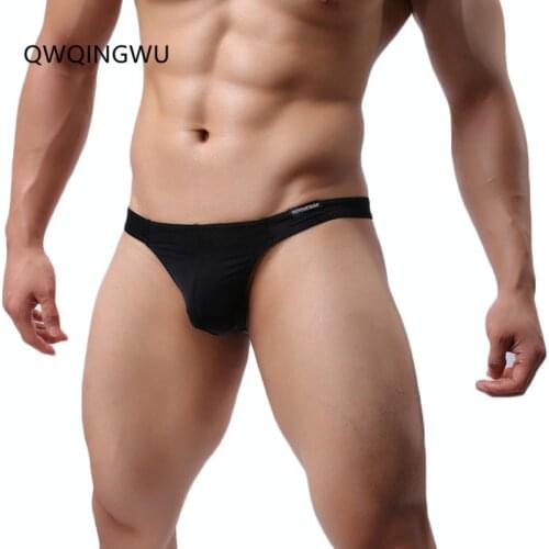 Sexy Men Underwear Low Rise Briefs Thong Gay Men Mesh Underpants U Convex Pouch Gay Mens Untra-Thin Panties Briefs Thongs