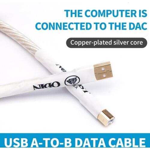Nordost ODIN 2 Gold Plated + Shield Decoder DAC Data Line USB Cable Type A to Type B USB sound card