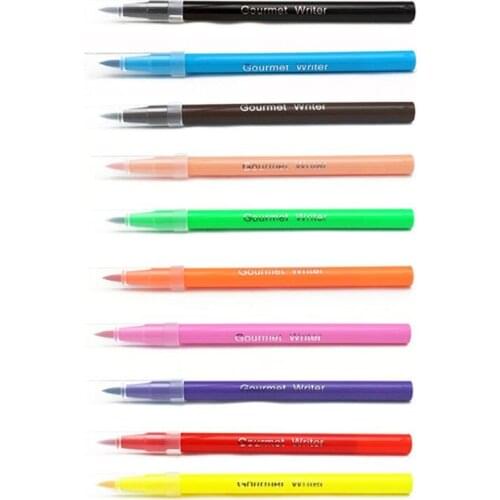 Edible Pigment Pen Brush Food Coloring Pen for Drawing Biscuits Fondant Cake 37MF