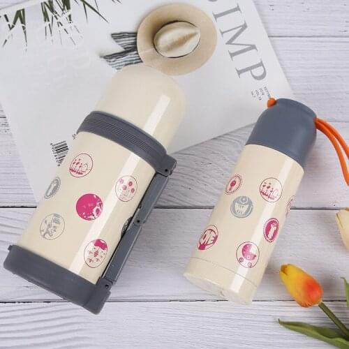 New fashion business gift thermos Vacuum Flasks portable durable double-layer vacuum insulation cute student Thermoses